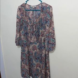 Paisley Print Knee Length Dress 👗